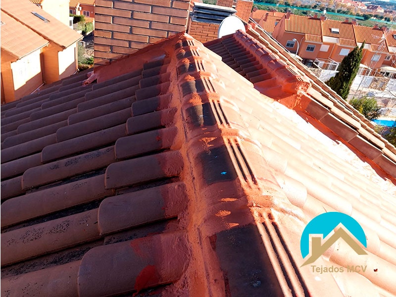 Reparación caballete tejado Madrid